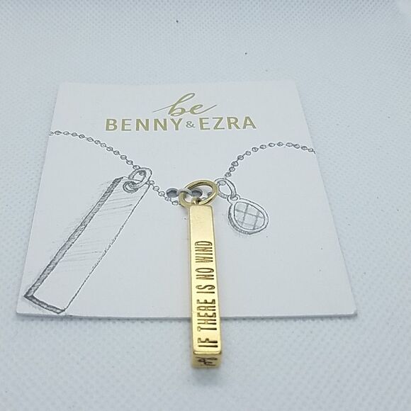 NWT Be Benny & Ezra Gold Pendant - Picture 2 of 3